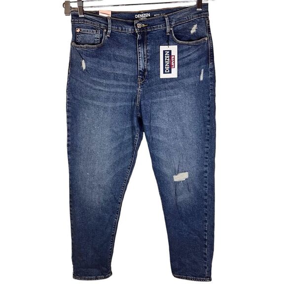 NWT Levi’s Denizen Women’s Mom Jeans Distressed Size 15 Loose‎ Fit - Picture 1 of 7